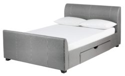 Collection - Enrique Grey 2 Drawer - Bed Frame - Double